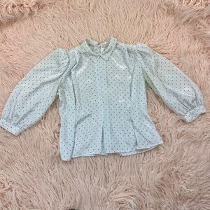 Women’s Medium Vintage Polka Dot Blouse